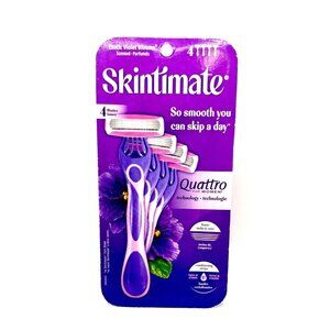 Skintimate Exotic Violet Blooms Women's Disposable Razors Pack Of 3 -Total 12